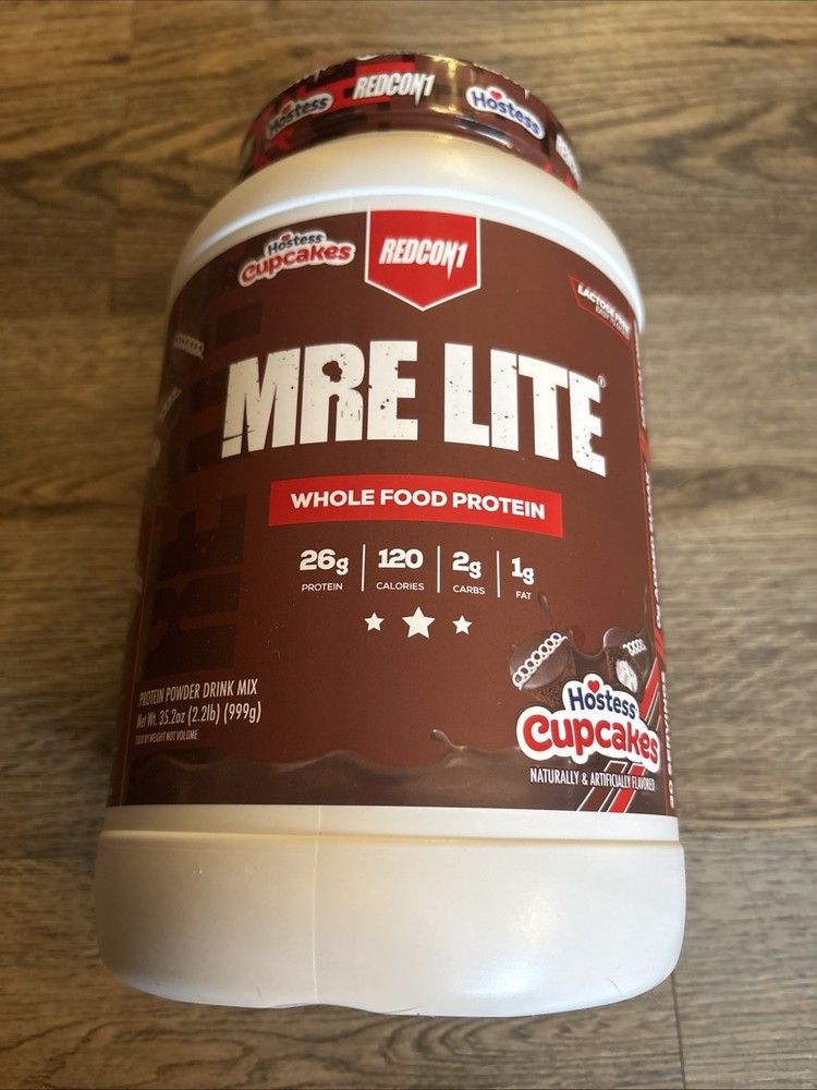 Redcon1 MRE Lite Whole Food Protein Powder Hostess Cupcakes 2.2 lbs 09/2028