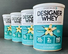 4x Designer Whey, Natural 100% Whey Protein Powder, French Vanilla, BB: 12/2026+