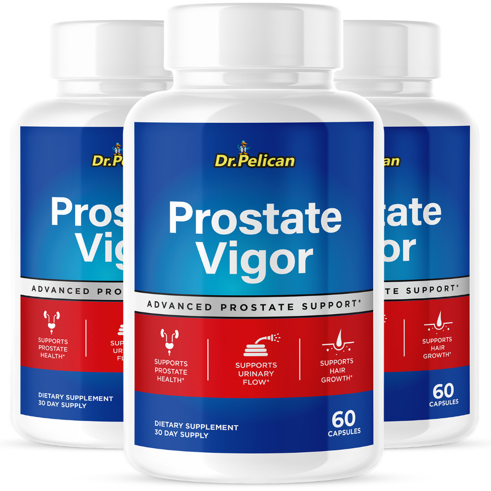 Prostate Vigor- Prostate Support- 3 Bottles- 180 Capsules