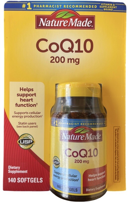 Nature Made CoQ10 200 mg. 140 Softgels. Naturally Orange. Healthy Heart.EXP:2/26