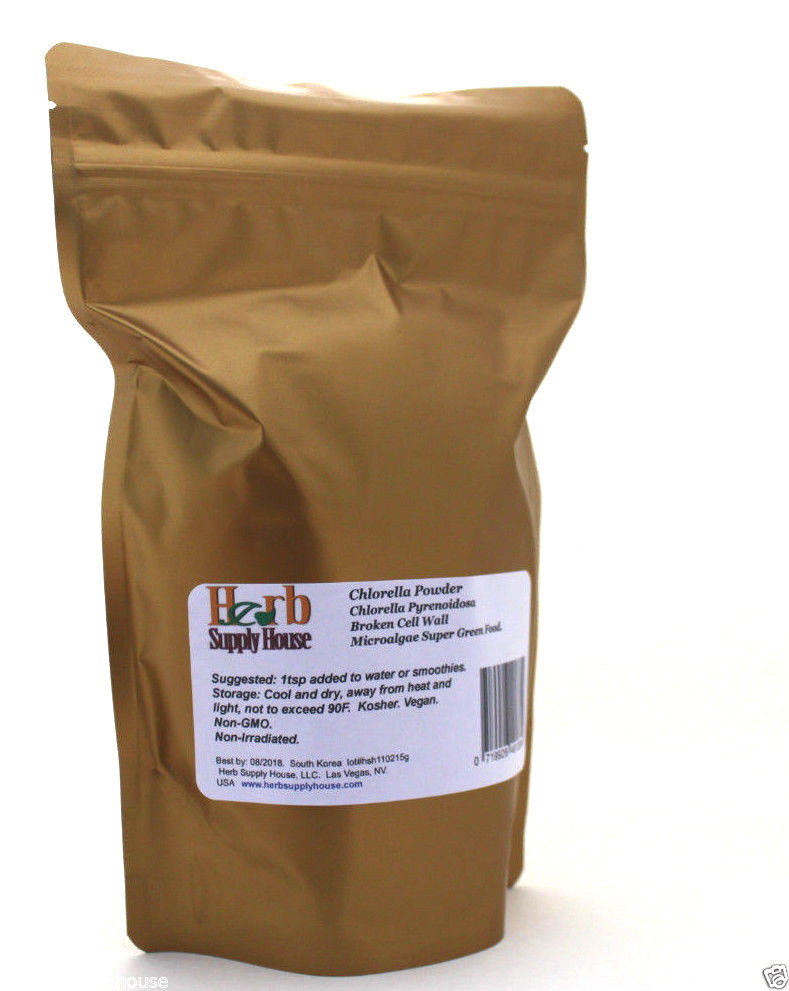 Chlorella Powder 1lb, Heavy Metal Detox, Amino Acids, Super Green Food, Unisex