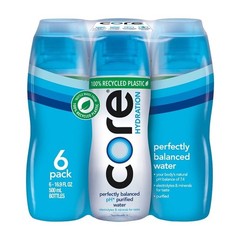 CORE Hydration Perfectly Balanced Drinking Water, 0.5 L bottles, 6 Count