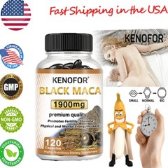 Organic Black Maca Supplement Capsules Supports Stamina & Fertility Men’s Health