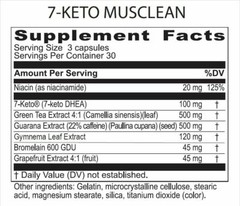 7-Keto Musclean. 3X Potency Thermogenic Weight Loss Pill for Men and Women.