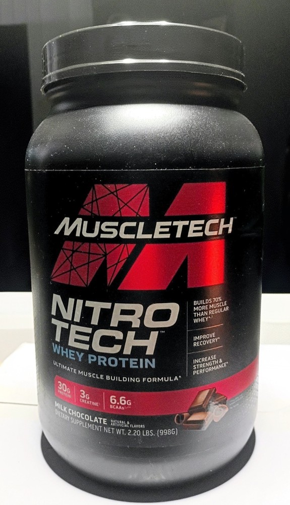 Muscletech Nitro Tech Whey Protein 30 Grams Milk Chocolate 2.2 lbs 09/13/2026