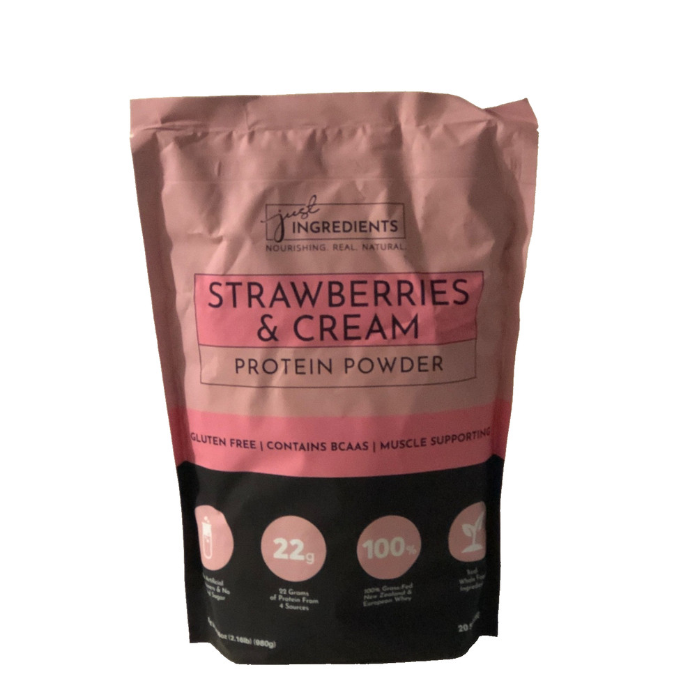 Just Ingredients — Strawberries & Cream Protein Powder, 2.2 Lbs