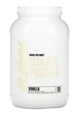 RAW Nutrition Grass Fed Whey Protein Isolate Vanilla GF Keto 25 Servs SHIPS FREE