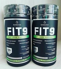 2 Pack Fit 9 Sascha Fitness Fat Loss Support. Original 100% Combo 240 capsules