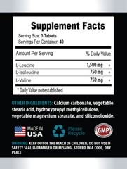 amino acids capsules – BCAA 3000mg – muscle growth pills – 1 Bottle 120 Tablets