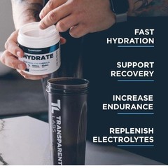 🍑🥭 Transparent Labs Hydrate Electrolyte Peach Mango 40 Servings Exp 11/26
