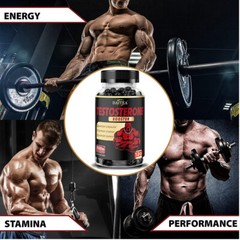 Male Testosteron Supplement – Contains Ginseng, Maca, Saw Palmetto 120 Capsules