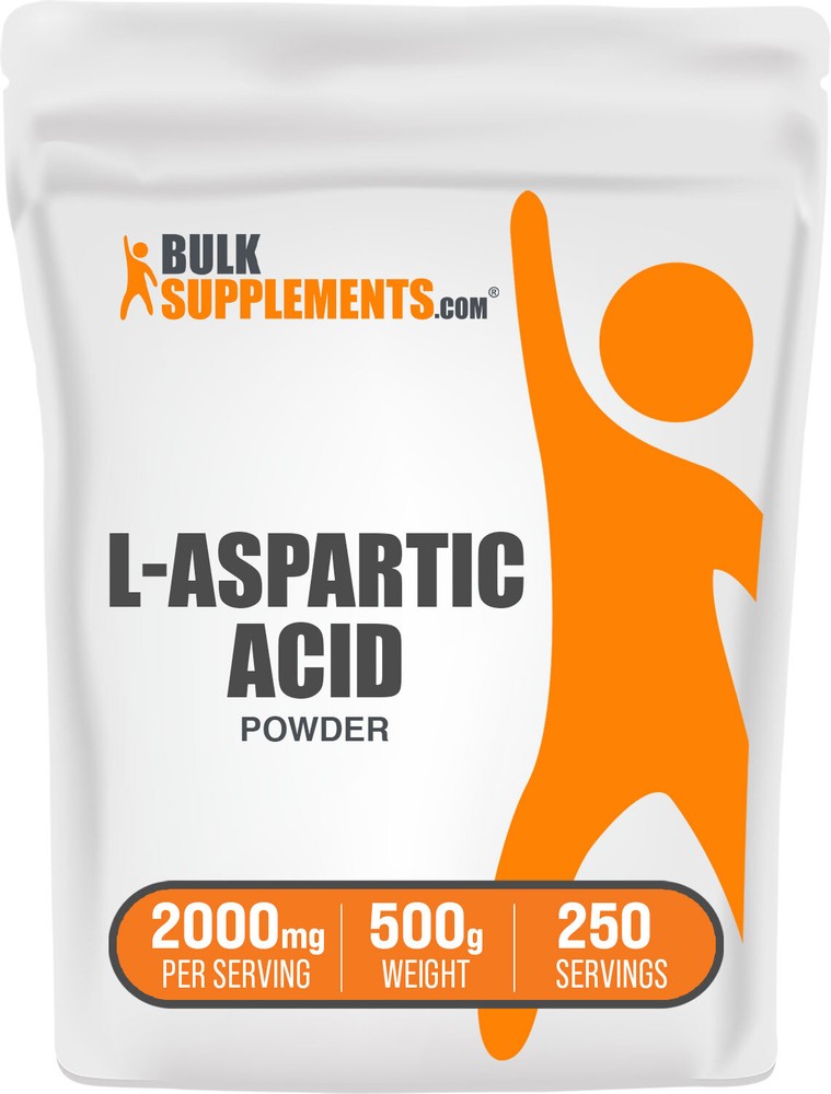 BulkSupplements L-Aspartic Acid Powder – 2000 mg Per Serving