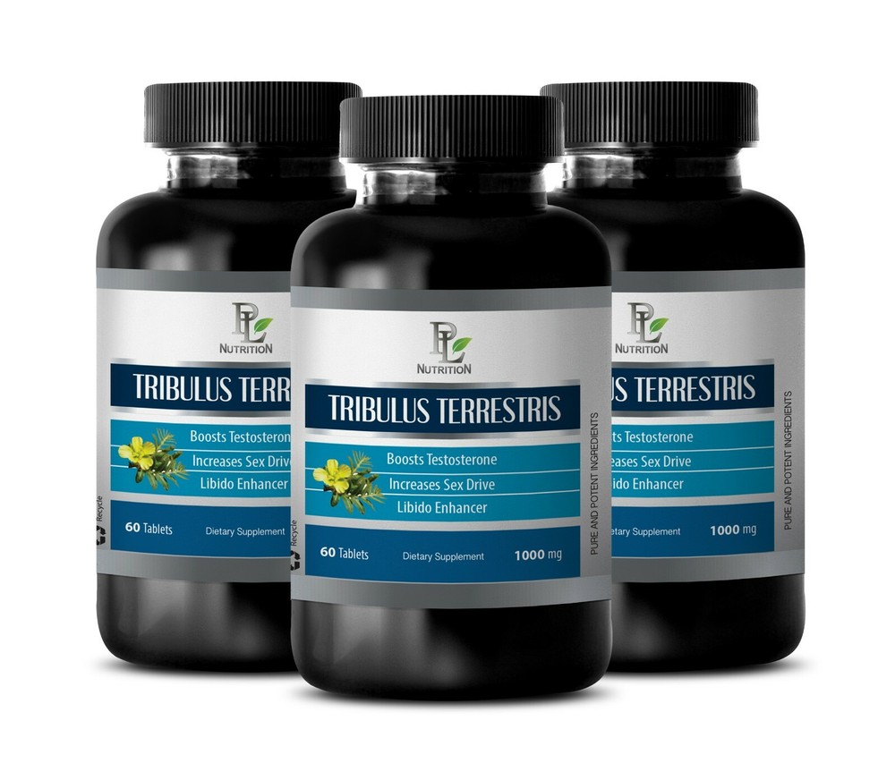 Muscle – TRIBULUS TERRESTRIS 1000mg Testosterone Booster 3 Bottles 180 Tablets