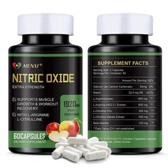 Nitric Oxide Booster – L-Arginine, L-Citrulline 1920mg + Prostate Health Bundle