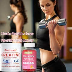 Creatine Monohydrate Powder for Women 60 Servings with Collagen Glute Builder