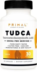Primal Tudca 500mg Per Serving 30 Caps – Tauroursodeoxycholic Acid Supplement
