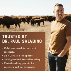 100% Grass Fed Whey Chocolate Protein Powder – Only Four Ingrediants, Absolutely