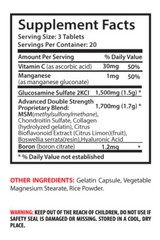 bone and joint support – Glucosamine & MSM 3200mg – anti inflammatory pills 2B