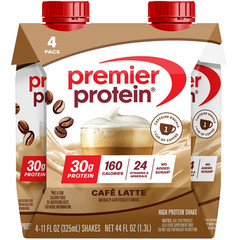 Premier Protein Nutritional Shake – Café Latte 30g Protein, 11 fl oz, 4 Ct