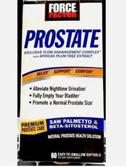 Force Factor Prostate Prostate Health Solution 60 Easy-To-Swallow Softgels 2028