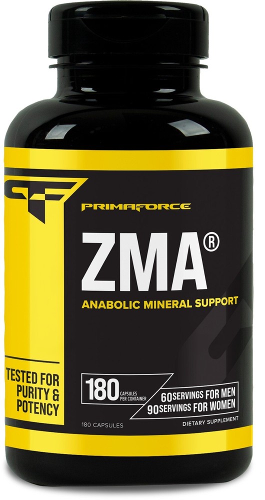 PrimaForce ZMA Dietary Supplement, 180 Capsules, Non-GMO & Gluten-Free