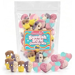 Sour Gummy Candy Mix – Geeoollah – Swedish Style Vegan Gelatin Free Skulls