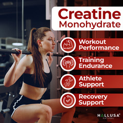 CREATINE Monohydrate – Amino Acid – Preworkout – Support Muscles – 60