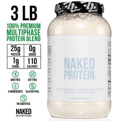Naked Protein Powder Blend – Whey Casein And Egg Protein Only 4 Ingredients