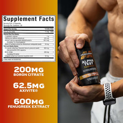 Thermogenic Testosterone Booster for Men, AlphaTest Thermo – T-Boost Mens Supple