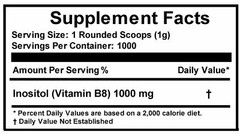 Inositol Powder (Vitamin B8) 100% Pure 2.2lb (1000g) By FCNutri