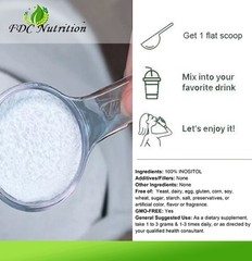 1.1lb (500g) PURE INOSITOL POWDER PHARMACEUTICAL GRADE By FDC Nutrition
