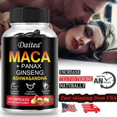 Maca Root Capsules 10,000mg | 120 Caps | Red, Yellow, Black Maca Supplements