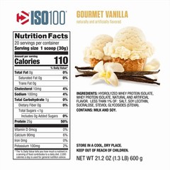 Dymatize ISO100 Hydrolyzed Isolate Protein Powder 100%, 20 Servings