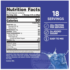 Nutricost Clear Whey Isolate Berry Blast 20g Protein 1LB