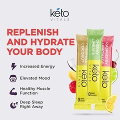 Keto Vitals Tropical Electrolyte Powder Stick Packs Tropical Assorted 30CT