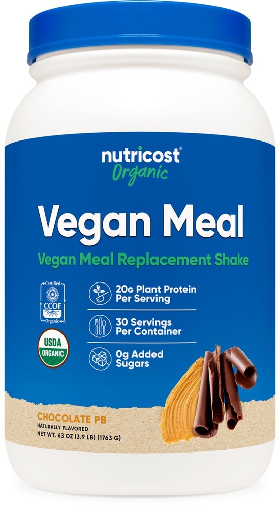 Nutricost Organic Vegan Meal Replacement Shake Powder (Chocolate Peanut Butter)