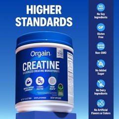 Orgain Creatine Monohydrate Micronized Unflavored 100 Servings
