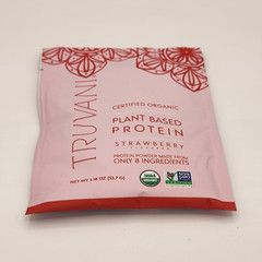 Truvani Organic Plant-Based Protein Powder Strawberry Vegan Gluten-Free 1.18oz