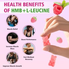 MEENCCD HMB and L-Leucine Gummies 3000mg HMB and Leucine Amino Acid for Muscl…