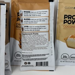 CLEAN SIMPLE EATS Whey Protein Powder Variety of Single Serve 8ct CHOCOLATE