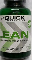 BQuick Nutrition – LEAN – Weight Management Formula – 120 Caps – Exp 4/2025