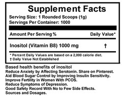 Inositol Powder (Vitamin B8) 100% Pure x 2 Bags Total 4.4lb (2000g)