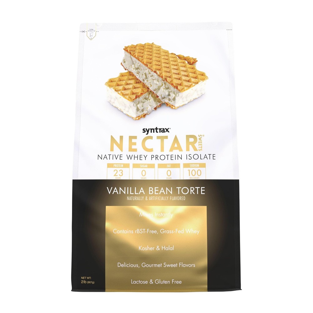 Syntrax Nectar Sweets Vanilla Bean Torte Whey Protein Isolate 2lb