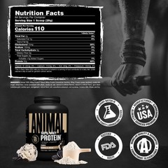 Animal 100% Whey Protein Powder – Blend 4 Pound (Pack of 1), No Color