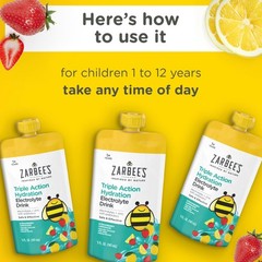 Zarbee’s Triple Action Hydration Electrolyte Drink 5 Fl Oz (Pack of 3), N/a