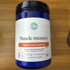 Ora Organic Creatine Monohydrate Powder Muscle Memory Acai Berry 30 Serving 9/27
