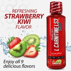 L-CARNITINE LS3 1500 Fat Loss-Metabolism Activator-Strawberry Kiwi- 32 Servings