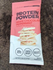 6 Servings Clean Simple Eats White Chocolate Peppermint .88 Oz 20 g Protein each