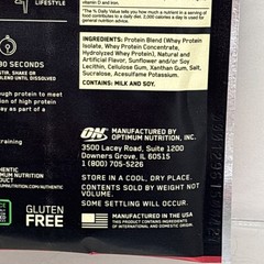 10X Optimum Nutrition Gold Standard 100% Whey Protein Powder 1 SERV VANILLA B95