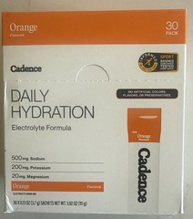 Cadence Core Electrolyte Hydration Supplement Orange 30 Sachets